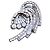 Dolce & Gabbana Spilla con cristalli e strass in metallo argentato Argento - vista 3