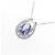 Autre Marque Collana in oro bianco Au750, tanzanite e diamante Argento - vista 3