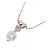 Autre Marque Platin-Diamant-Halskette Silber - Ansicht 3