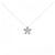 Autre Marque Collana a Fiore in Oro Bianco Au750 con Diamanti Pavé Argento