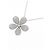 Autre Marque Collana a Fiore in Oro Bianco Au750 con Diamanti Pavé Argento - vista 3