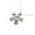 Autre Marque Collana a Fiore in Oro Bianco Au750 con Diamanti Pavé Argento - vista 4