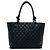 Chanel Cambon Line Coco Mark Leder Tote Bag Schwarz - Ansicht 3