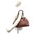 Gucci GG Twins Logo Hardware Shima Prägeleder Tote Bag Pink - Ansicht 2