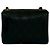 Timeless Chanel Vintage Matelassé Coco Lammfell Mini Schultertasche mit Kette Schwarz - Ansicht 3