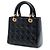 Dior Black Medium Patent Cannage Lady Dior Nero - vista 2