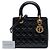 Dior Black Medium Patent Cannage Lady Dior Nero - vista 7