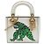 Dior White Limited Edition Niki De Saint Phalle Mini Calfskin Dragon Lady Dior Bianco