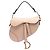 Borsa Saddle Dior beige in pelle di vitello granulata mini