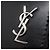 Saint Laurent Black Leather Tiny Cassandre Zip Around Long Wallet - view 7