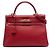 Hermès Red Clemence Kelly II Retourne 32 Rosso