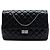 Chanel Black Quilted Iridescent Lambskin Reissue 2.55 Chain Flap Nero