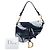 Bolsa Saddle em lona azul bordada com efeito tie dye Dior Azul marinho - vista 6