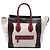 Céline Celine Tote Luggage Mini in tela tricolore e pelle marrone Beige