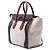 Céline Celine Tote Luggage Mini in tela tricolore e pelle marrone Beige - vista 2