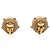 Orecchini a clip Chanel Beige CC in resina e placcati in oro - vista 2