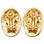 Orecchini Chanel Gold CC placcati oro con motivo barocco ovali a clip D'oro - vista 2