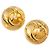 Orecchini a clip Chanel Gold CC in resina e placcati oro D'oro