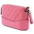 Clutch Chanel Gabrielle in pelle di vitello invecchiata trapuntata rosa con doppia zip e catena - vista 2