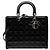 Dior Black Large Patent Cannage Lady Dior Nero