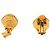 Orecchini a clip a rombo placcati oro e resina Gold CC Chanel D'oro - vista 3