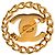 Spilla rotonda con catena e chiusura Turn Lock Chanel Gold CC placcata oro D'oro - vista 2