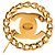 Spilla rotonda con catena e chiusura Turn Lock Chanel Gold CC placcata oro D'oro - vista 3