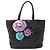 Tote Borsa in raso floreale nero Prada