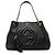 Gucci Black Medium Calfskin Soho Chain Tote Nero