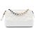 Clutch Gabrielle in pelle di vitello invecchiata trapuntata bianca con catena Chanel Bianco