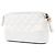 Clutch Gabrielle in pelle di vitello invecchiata trapuntata bianca con catena Chanel Bianco - vista 2