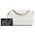 Clutch Gabrielle in pelle di vitello invecchiata trapuntata bianca con catena Chanel Bianco - vista 7