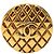 Spilla rotonda Chanel Gold CC placcata oro D'oro