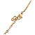 Dior Goldvergoldeter Emaille-Logo Rundanhänger Halskette Golden - Ansicht 4