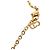 Dior Goldvergoldeter Emaille-Logo Rundanhänger Halskette Golden - Ansicht 5