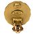 Orecchini Chanel Gold CC placcati oro tondi con clip D'oro - vista 3