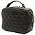 Vanity Beauty case Chanel in agnello trapuntato Small Black CC con manico e catena Nero - vista 2