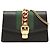 Gucci Black Super Mini Calfskin Web Sylvie Chain Crossbody Nero