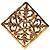 Spilla Chanel Gold CC placcata in oro con filigrana di diamanti D'oro