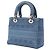 Dior Blue Medium Tela Ricamata Cannage Lady D Lite - vista 2