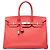 Hermès Red Clemence Birkin Retourne 35 Rosso