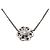 Collana con pendente Camellia in ottone e strass CC argento Chanel - vista 3