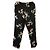 Pantalones de seda negros estampados Chanel Rosa Blanco Azul Dorado Verde - vista 2