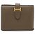 Hermès Cartera compacta de dos pliegues Hermes Bearn Gris pardo
