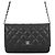 Chanel Classic Matelassé Caviar Skin Chain Wallet Nero