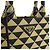 Prada Symbol Stickerei Stoff Tragetasche Schwarz Beige - Ansicht 9