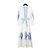 Autre Marque Lug Von Siga 2023 Robe Maxi FR40 Vestido Maxi de Algodón Blanco Bordado UK12 US10 Azul