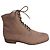 Botas Jil Sander de lona y cuero estado nuevo Castaño
