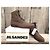 Botas Jil Sander de lona y cuero estado nuevo Castaño - vista 2