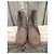 Botas Jil Sander de lona y cuero estado nuevo Castaño - vista 4